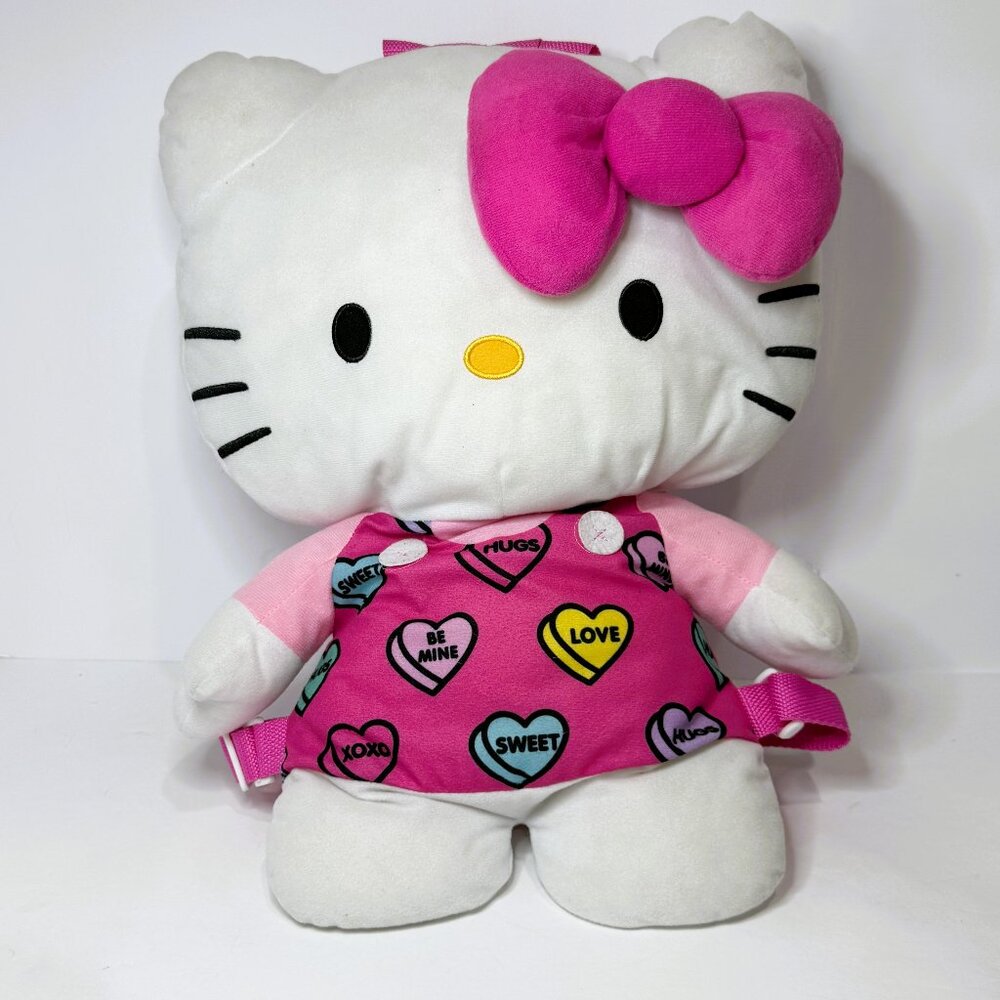 Sanrio Hello Kitty Plush Doll Backpack With Zipper And Straps